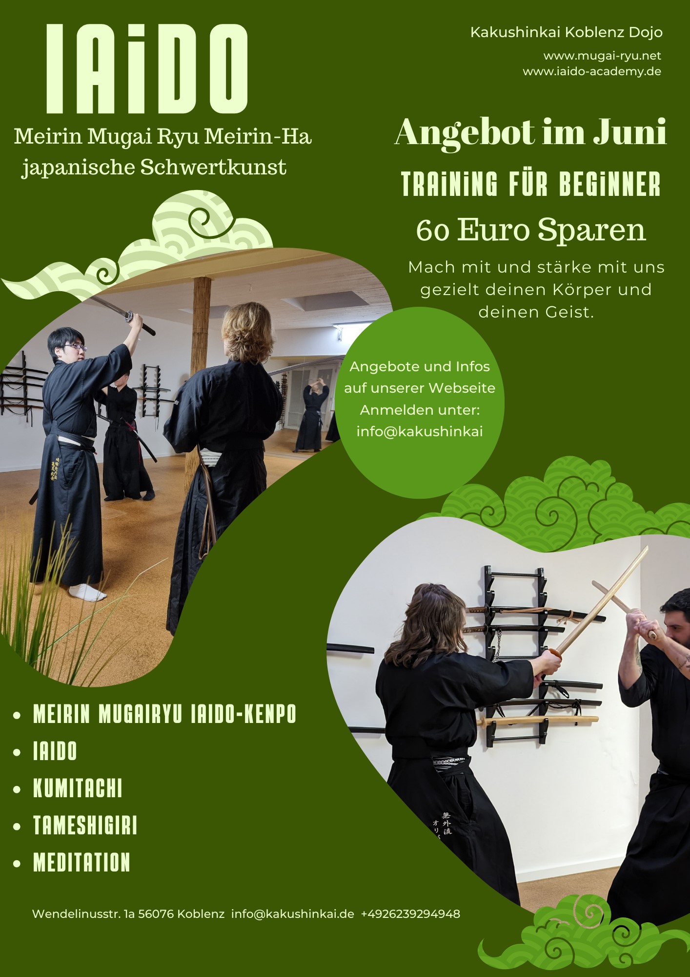 Angebot  Beginner Mugai Ryu Iaido Training